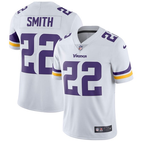 Minnesota Vikings #22 Limited Harrison Smith White Nike NFL Road Men Jersey Vapor Untouchable->minnesota vikings->NFL Jersey